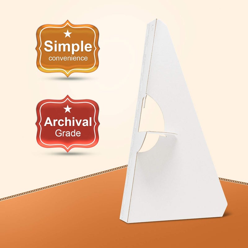 لينيكو مجموعة لاينكو من 25 قطعة من حوامل العرض الكرتونية مقاس 9 بوصات، حوامل عرض ذاتية اللصق، مناسبة للوحات الإعلانية، واللوحات القماشية، والصور الفوتوغرافية، والكتيبات، والملصقات، والأعمال الفنية والحرفية، باللون الأبيض - Image 2